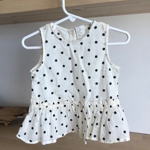 Girls peplum sleeveless top